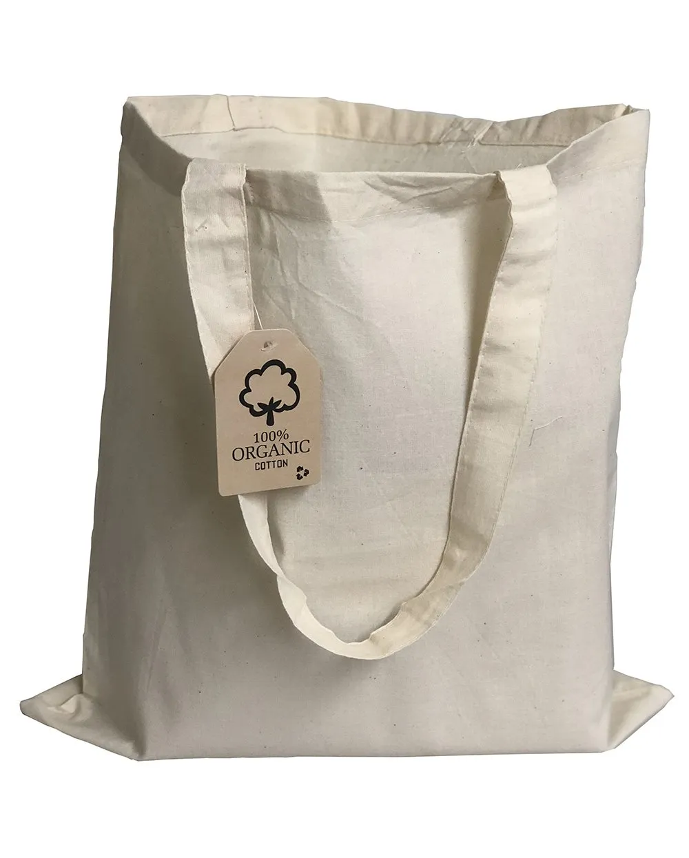 12 ct Organic Cotton Canvas Tote Bags - By Dozen