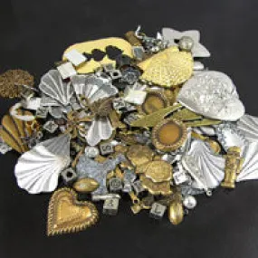 1/2 Pound Metal Charms & Stampings  Grab Bag Assortment, bag, Made in USA