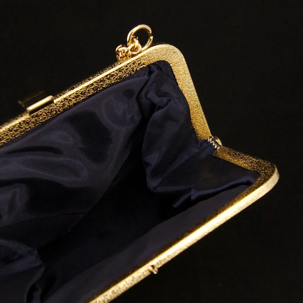 1950s Embossed Gold Handbag