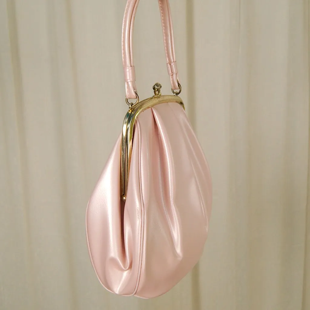 1950s Pink Pearlized Handbag