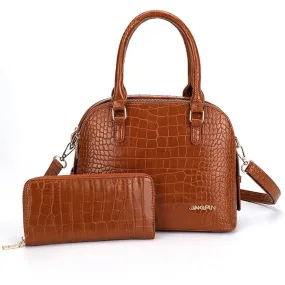 2 IN 1 Luxury Designer Fashion Leather Ladies Purses and Handbags