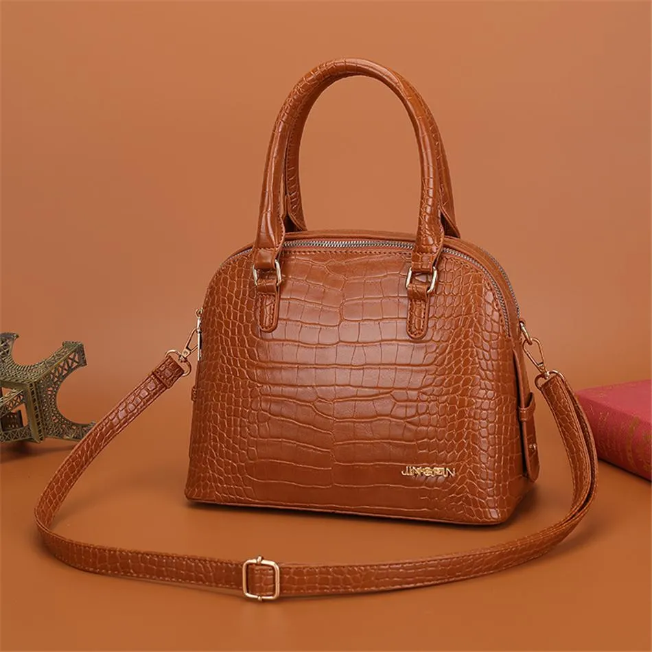 2 IN 1 Luxury Designer Fashion Leather Ladies Purses and Handbags