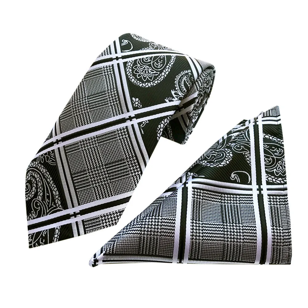 2-Piece Print Neckties and Pocket Square set