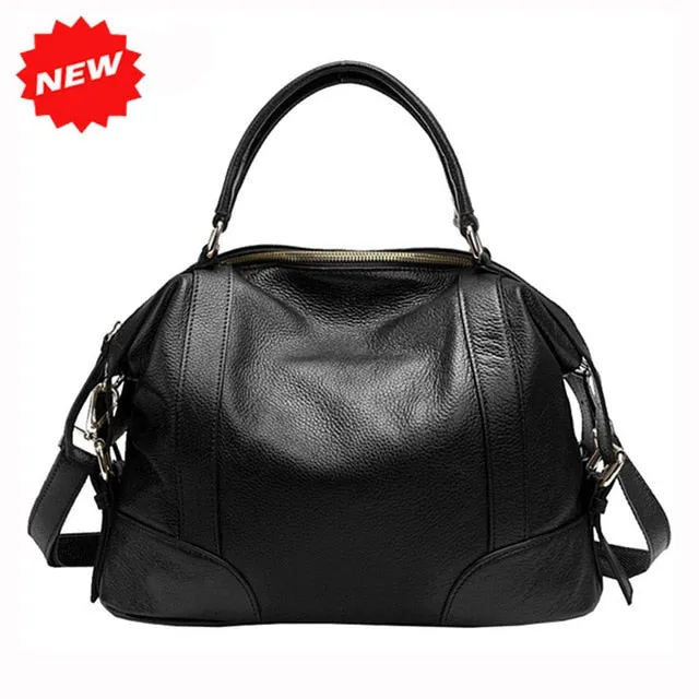 2 Sizes Fashion Tote Bag For Women New Classic Leisure Handbag Genuine Cow Leather Female Messenger