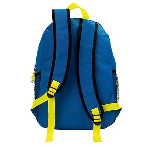 24 Pack of 17" Bungee Deluxe and Classic Design Wholesale Backpack in Assorted Colors and Prints  - Bulk Case of 24