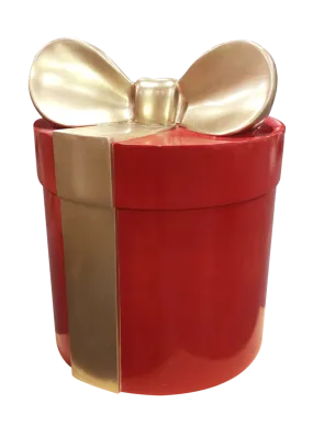 2FT RED WITH GOLD BOW GIFT PACKAGE - FIBERGLASS