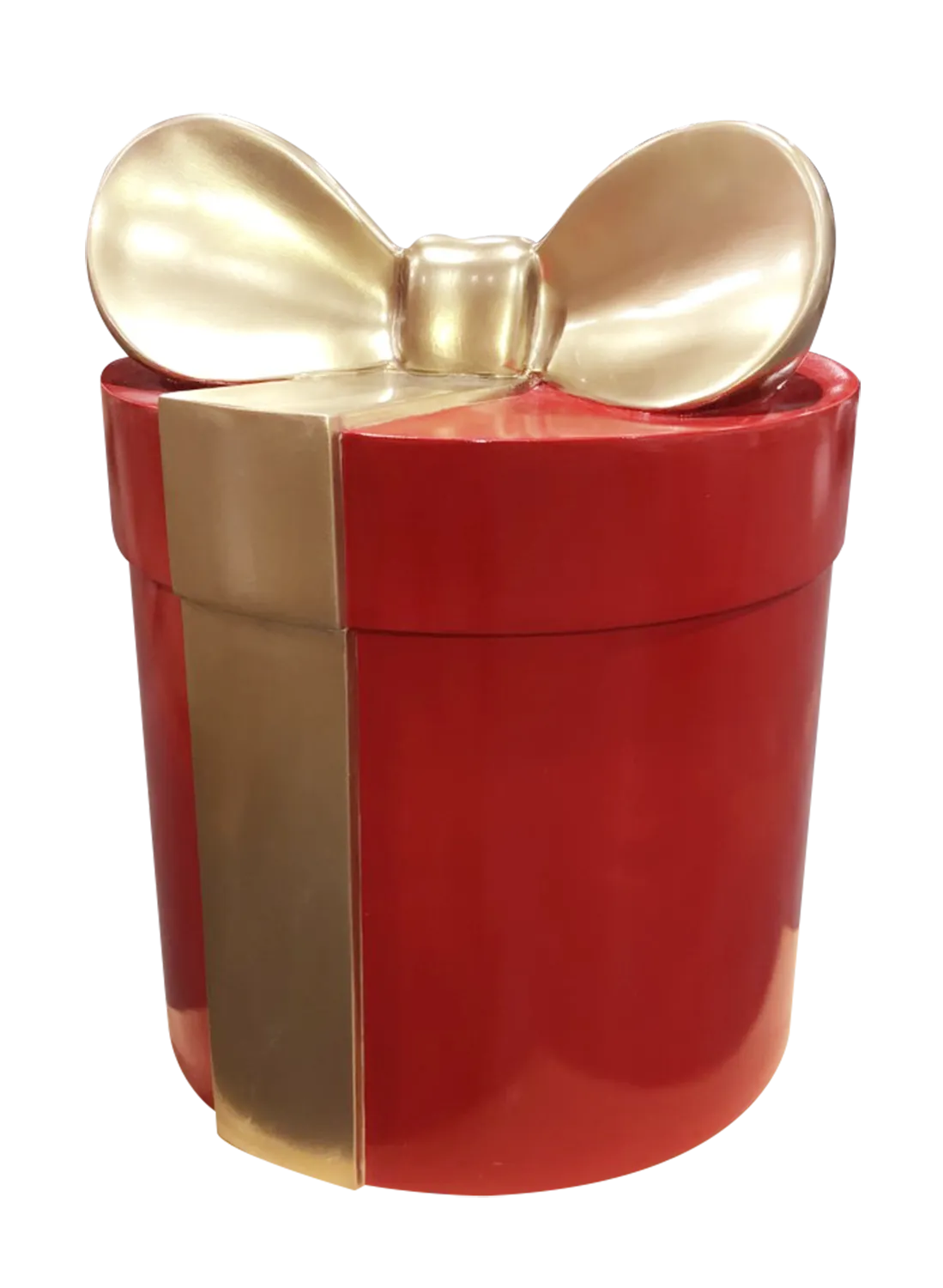 2FT RED WITH GOLD BOW GIFT PACKAGE - FIBERGLASS