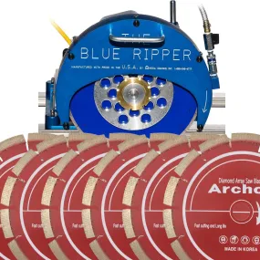 3 HP Blue Ripper Rail Saw Package Sale | Saw and Diamond Blades