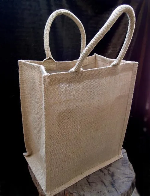 30 ct Natural Jute 6 Bottles Wine Bags / Burlap Wine Tote Bags with Removable Dividers - By Case