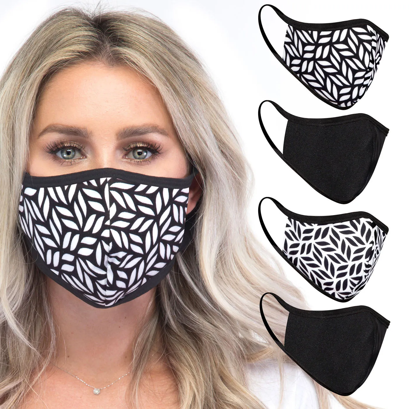 4-Pack Black & White Non Medical Masks