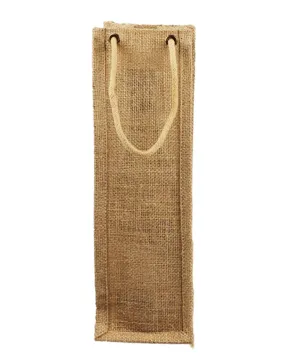 96 ct Single Bottle Jute Wine Bags / Burlap Wine Bags with Rope Handles - By Case