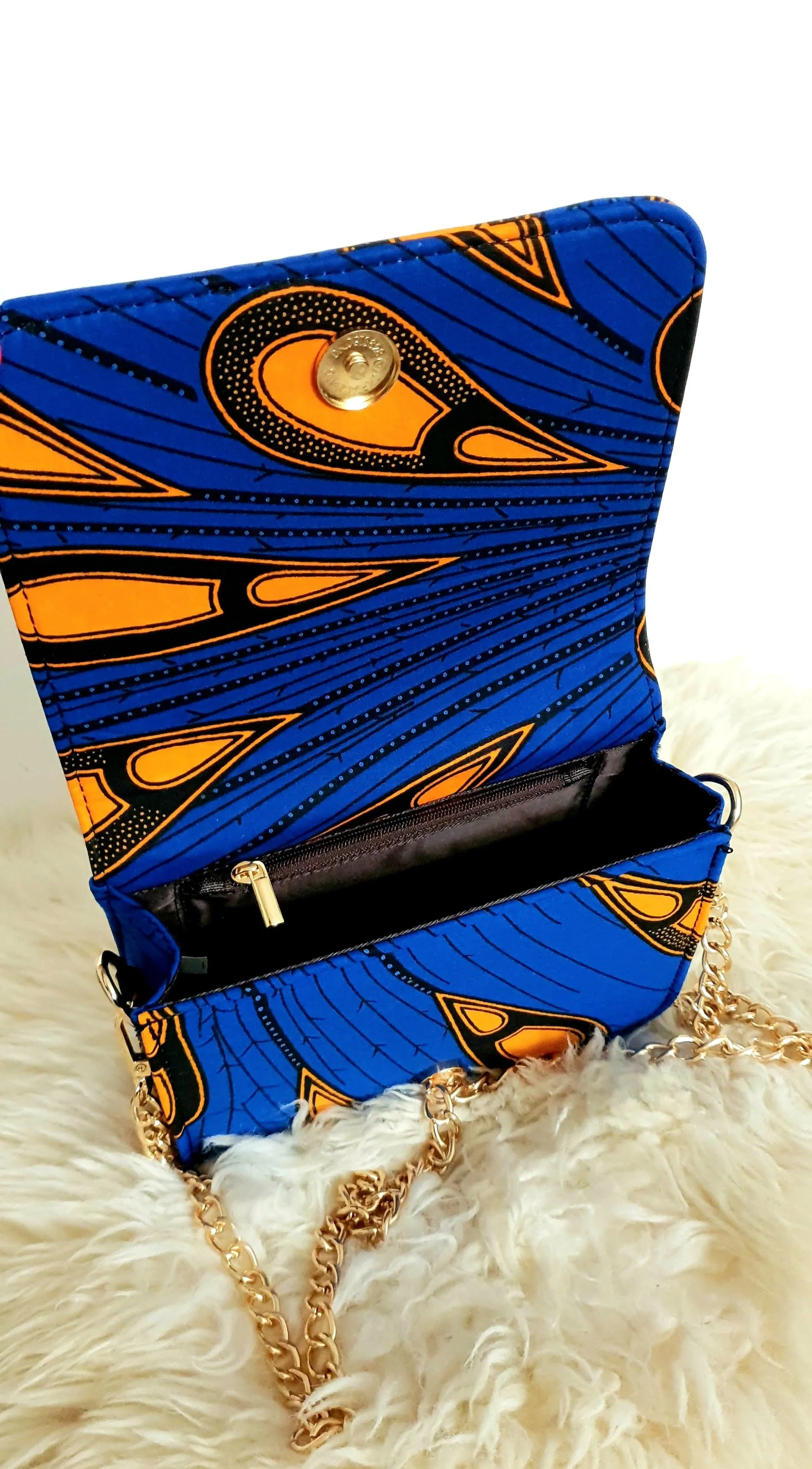 African Print Shoulder Bag Crossbody Ankara Print Bag - Leila