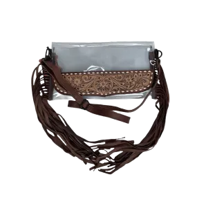 American Darling® Clear Floral Tooled Crossbody Bag ADBGZ716