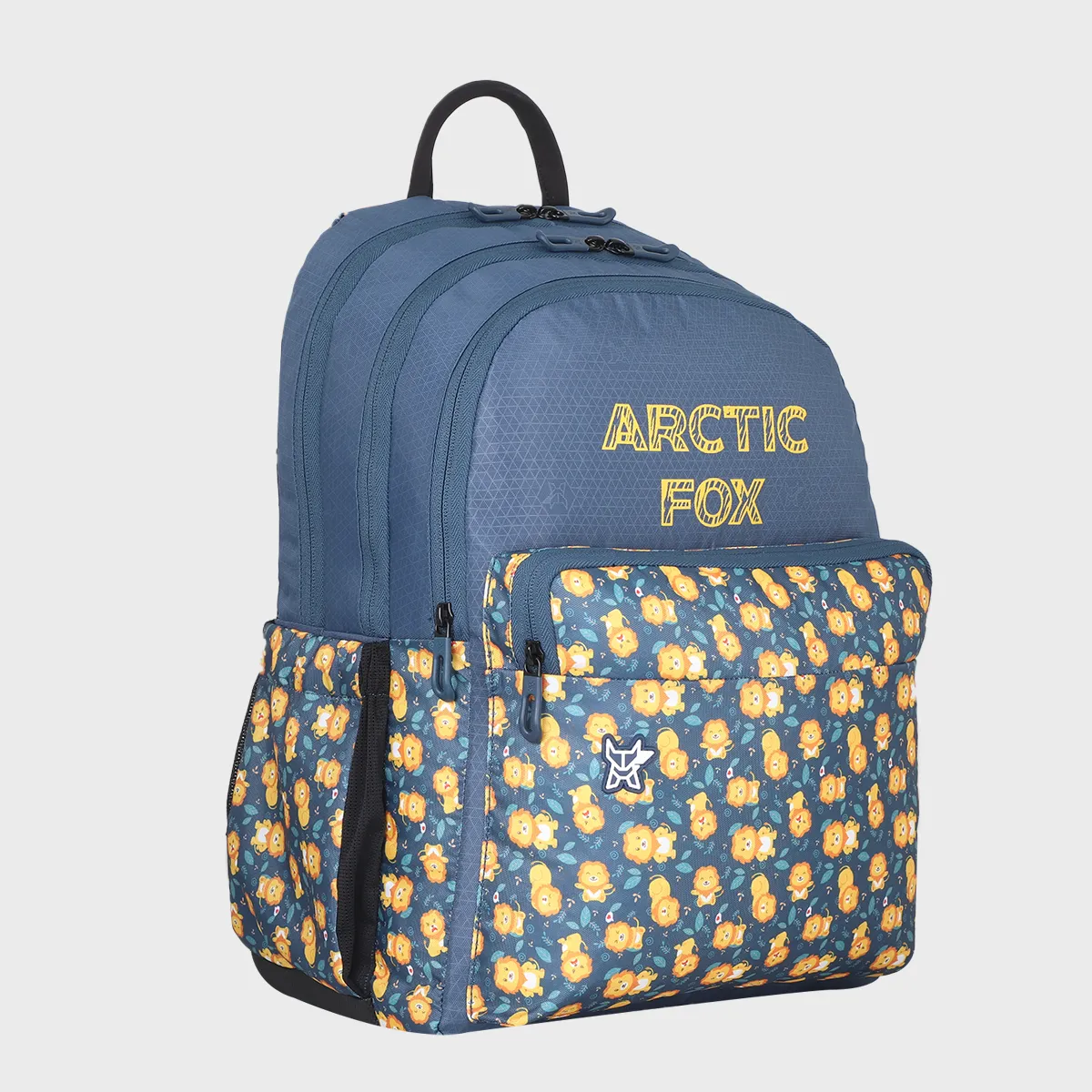 Arctic Fox Lion Cub Dark Denim School Backpack for Boys and Girls