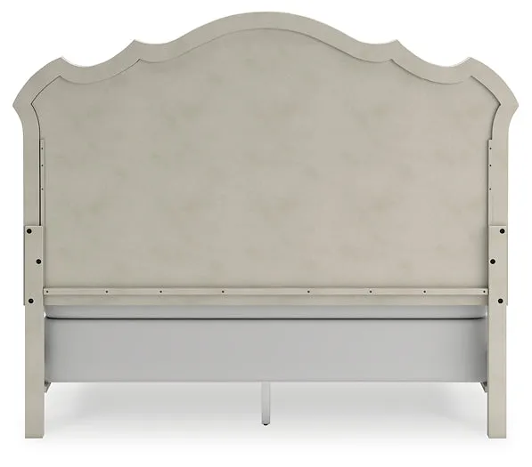 Arlendyne California King Upholstered Bed with Mirrored Dresser and 2 Nightstands