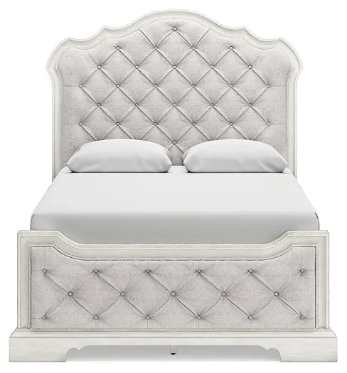 Arlendyne Queen Upholstered Bed with Mirrored Dresser