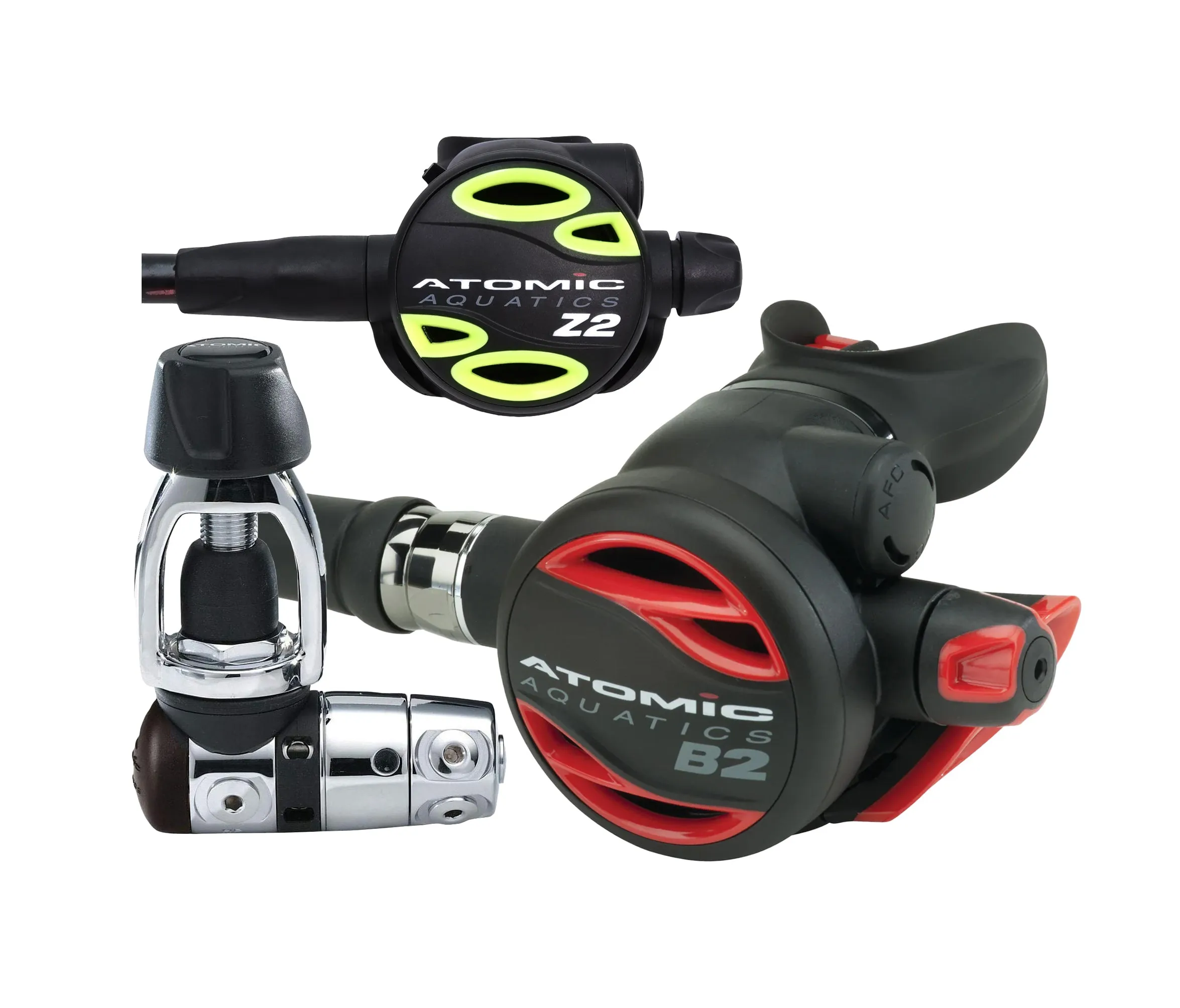 Atomic Aquatics B2 Regulator, Yoke with Color Kit and Z2 Octo Scuba Diving Package