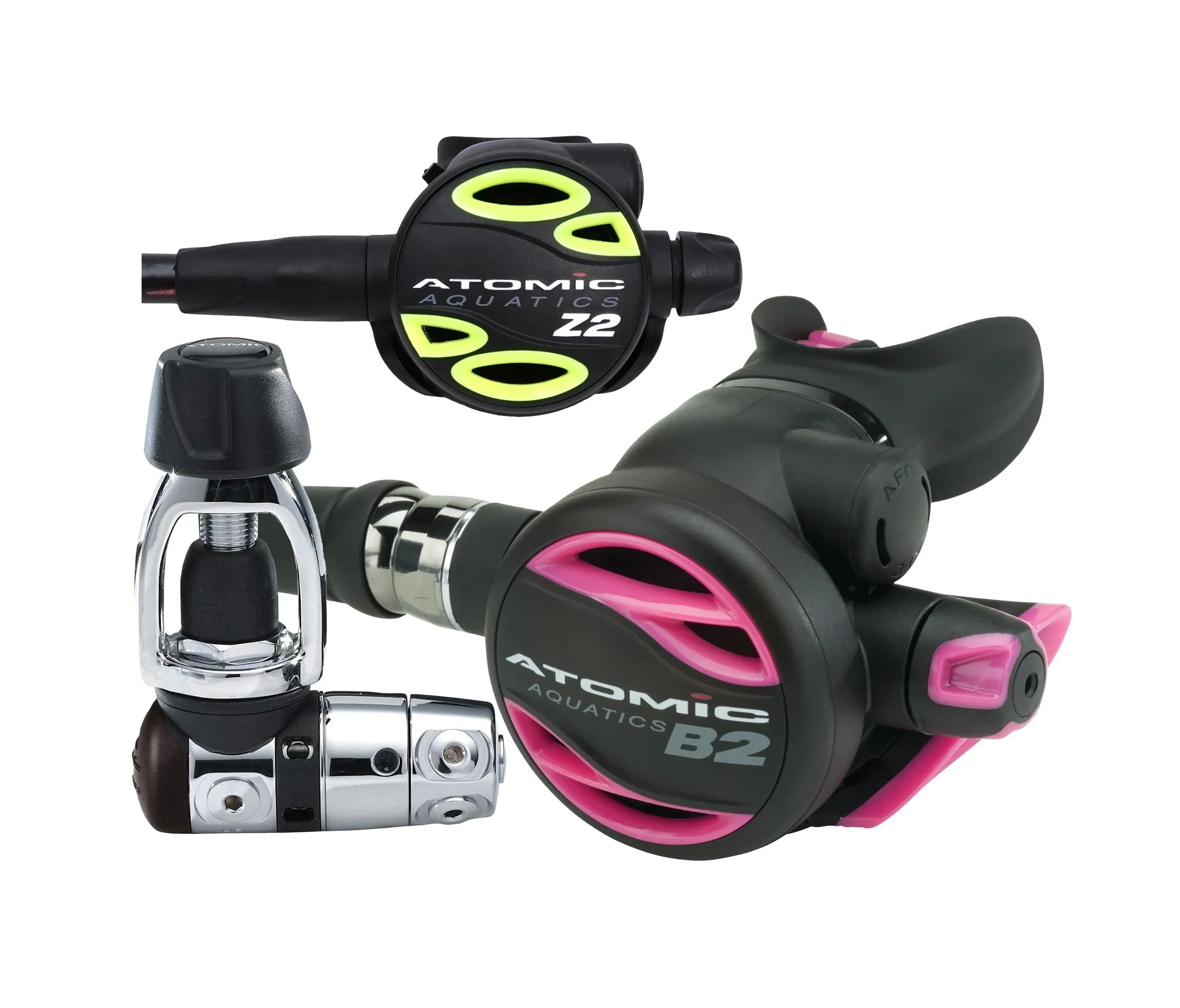 Atomic Aquatics B2 Regulator, Yoke with Color Kit and Z2 Octo Scuba Diving Package