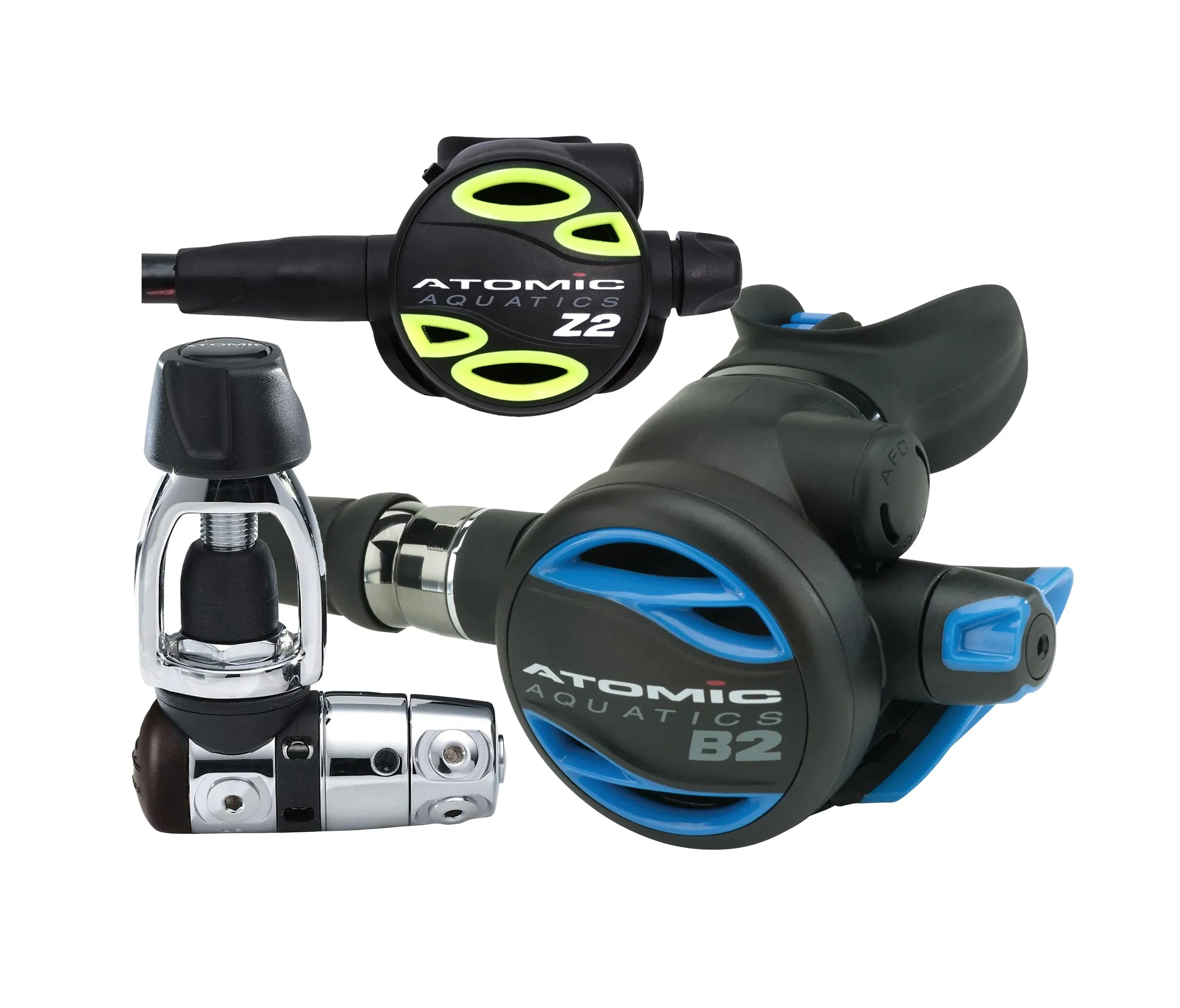 Atomic Aquatics B2 Regulator, Yoke with Color Kit and Z2 Octo Scuba Diving Package