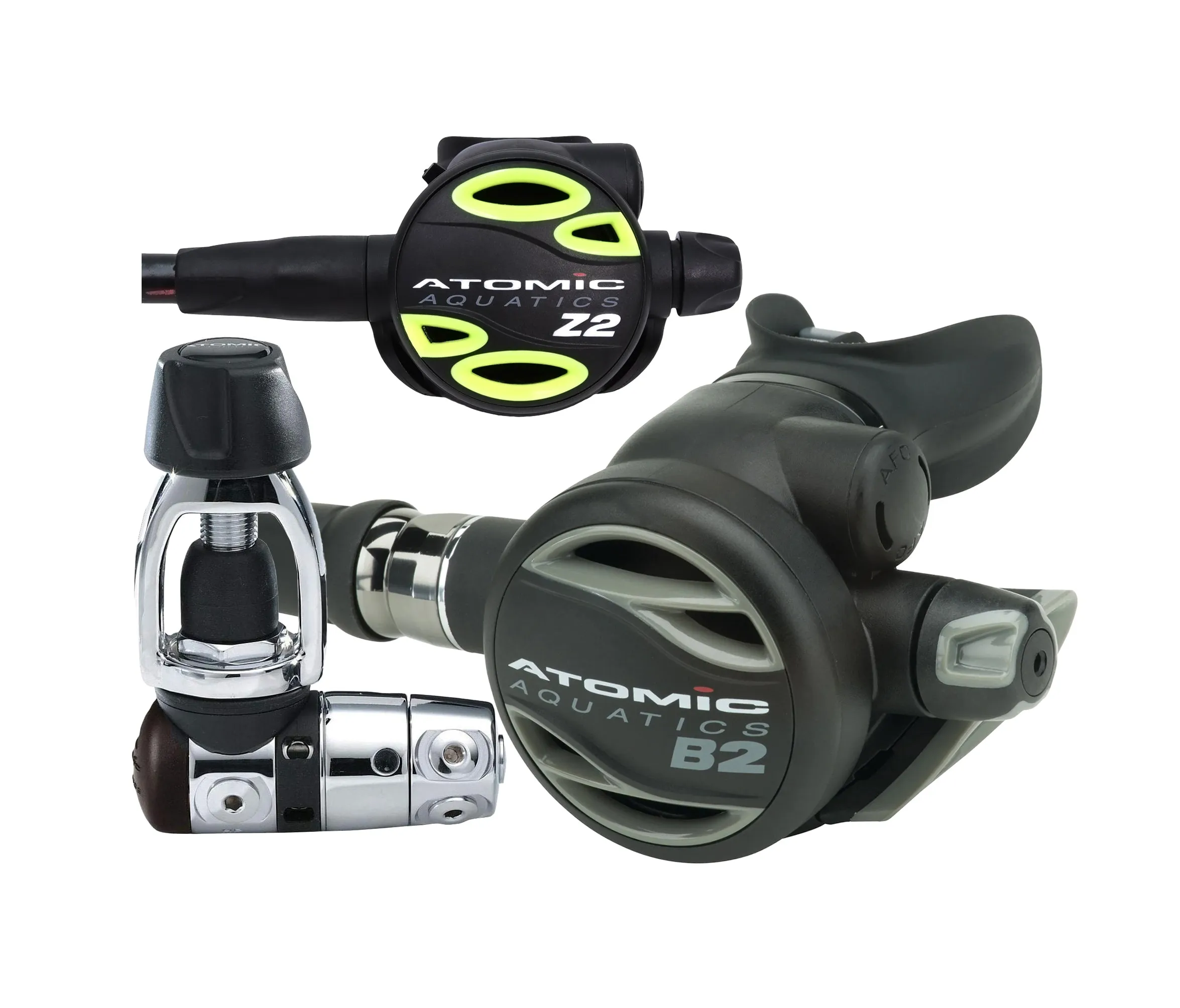 Atomic Aquatics B2 Regulator, Yoke with Color Kit and Z2 Octo Scuba Diving Package