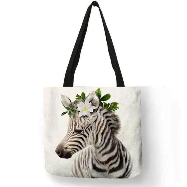 Baby Animals Canvas Tote Bag Collection