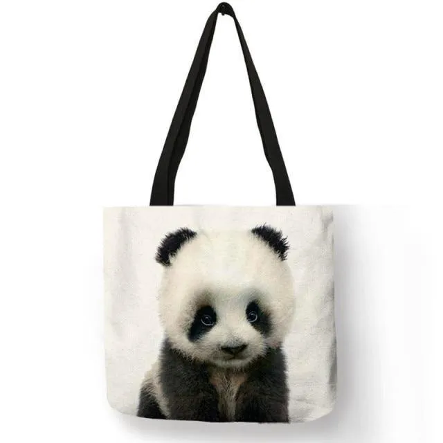 Baby Animals Canvas Tote Bag Collection