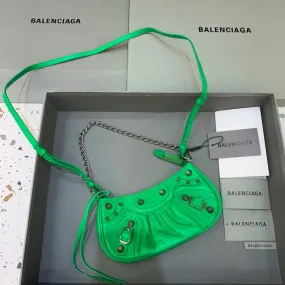 Balen Le Cagole Mini Bag With Chain In Green, For Women,  Bags 8.2in/21cm