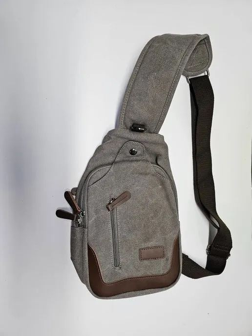 Canvas & Leather Crossbody Sling Bags