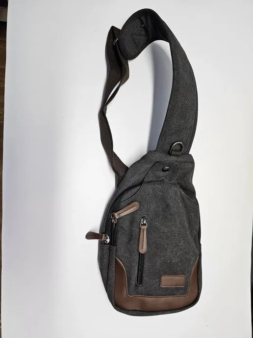 Canvas & Leather Crossbody Sling Bags