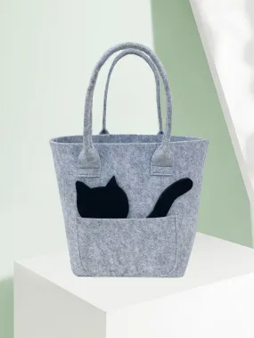 Cartoon Design Two Tone Tote Bag