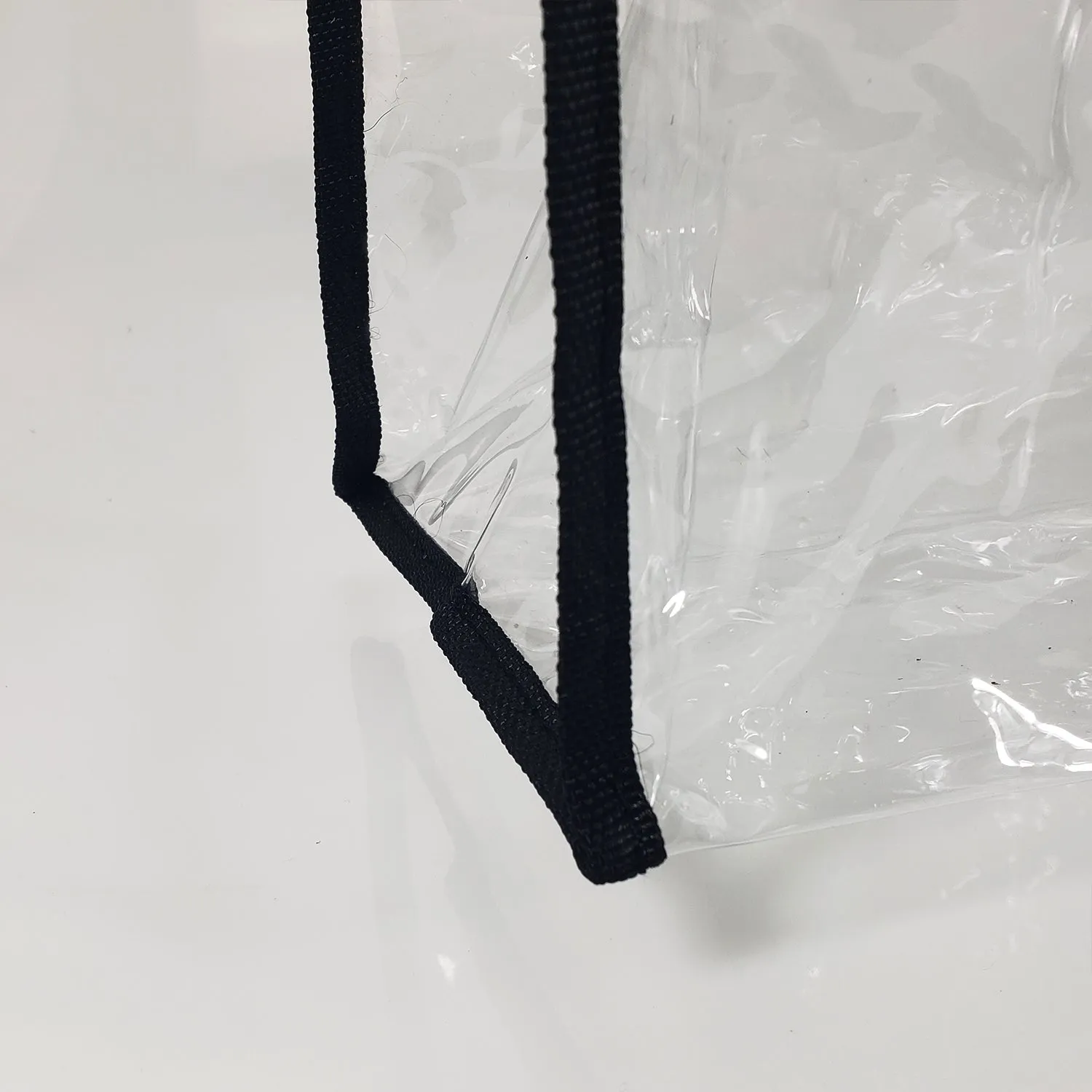 Clear Tote Bag for Stadium with Hook and Loop Closure