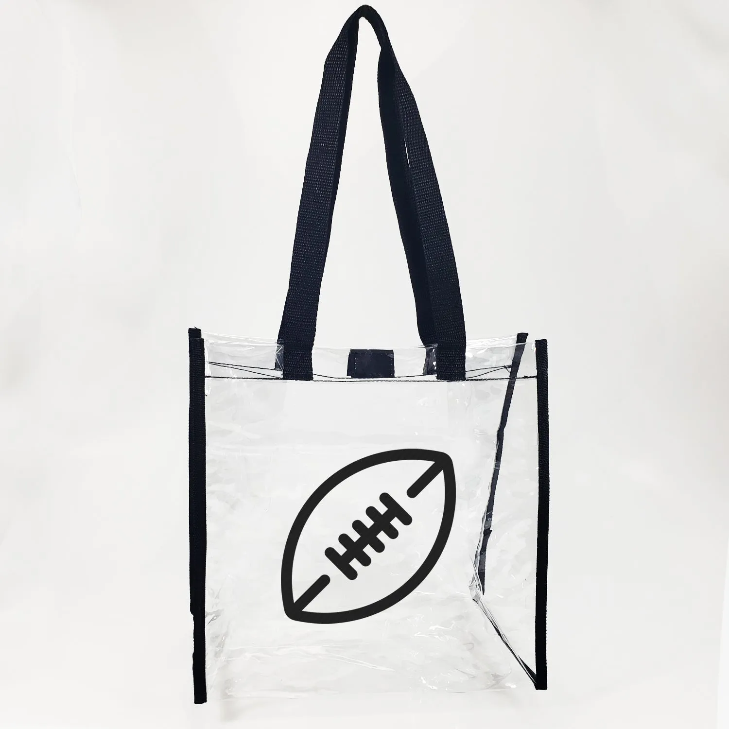 Clear Tote Bag for Stadium with Hook and Loop Closure