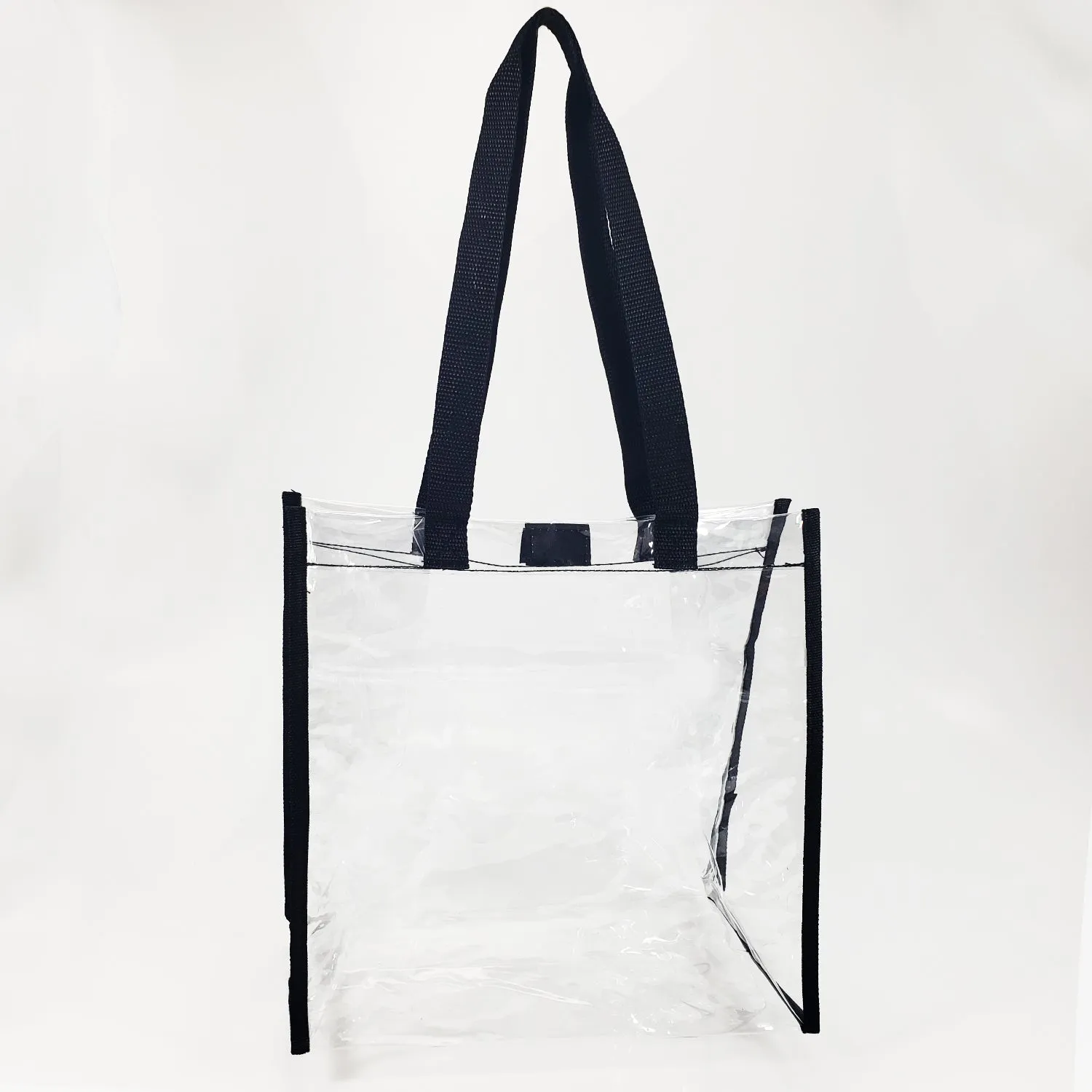 Clear Tote Bag for Stadium with Hook and Loop Closure