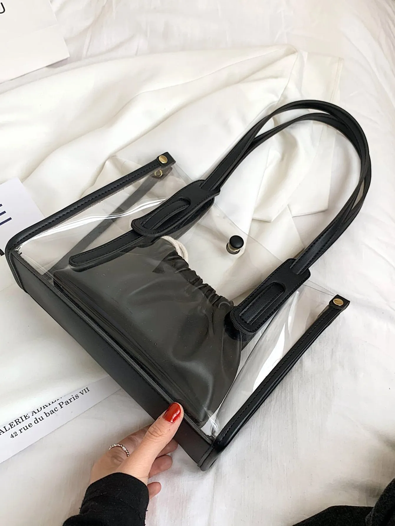 Clear Tote Bag With Inner Pouch