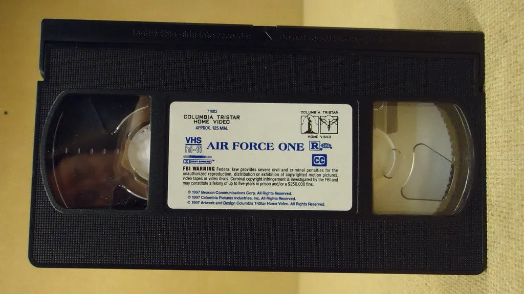 Columbia Air Force One VHS Movie  * Plastic * -- Used