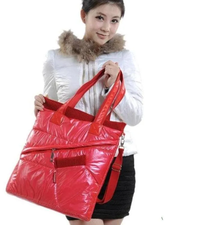 Cotton Winter Women Handbag Shoulder Warm Bag