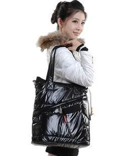 Cotton Winter Women Handbag Shoulder Warm Bag