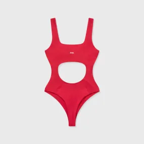 Cut-Out Bodysuit - Rojo