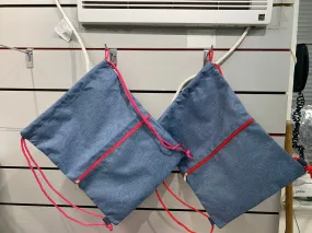 Denim Drawstring Swimming bag