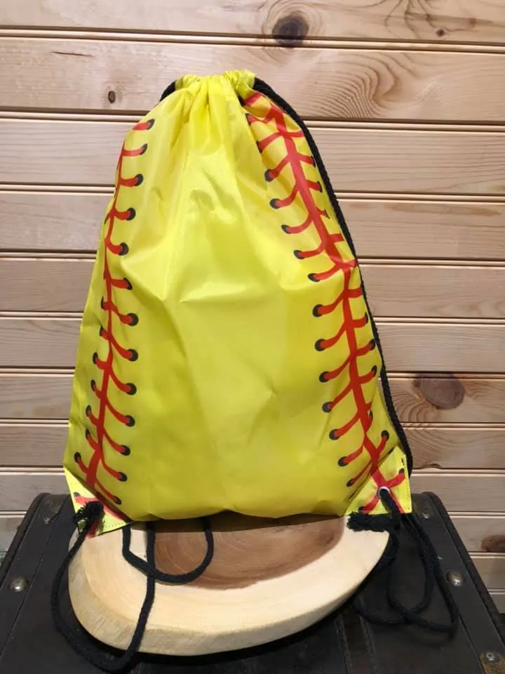 Drawstring Backpack - Softball (Stiff)