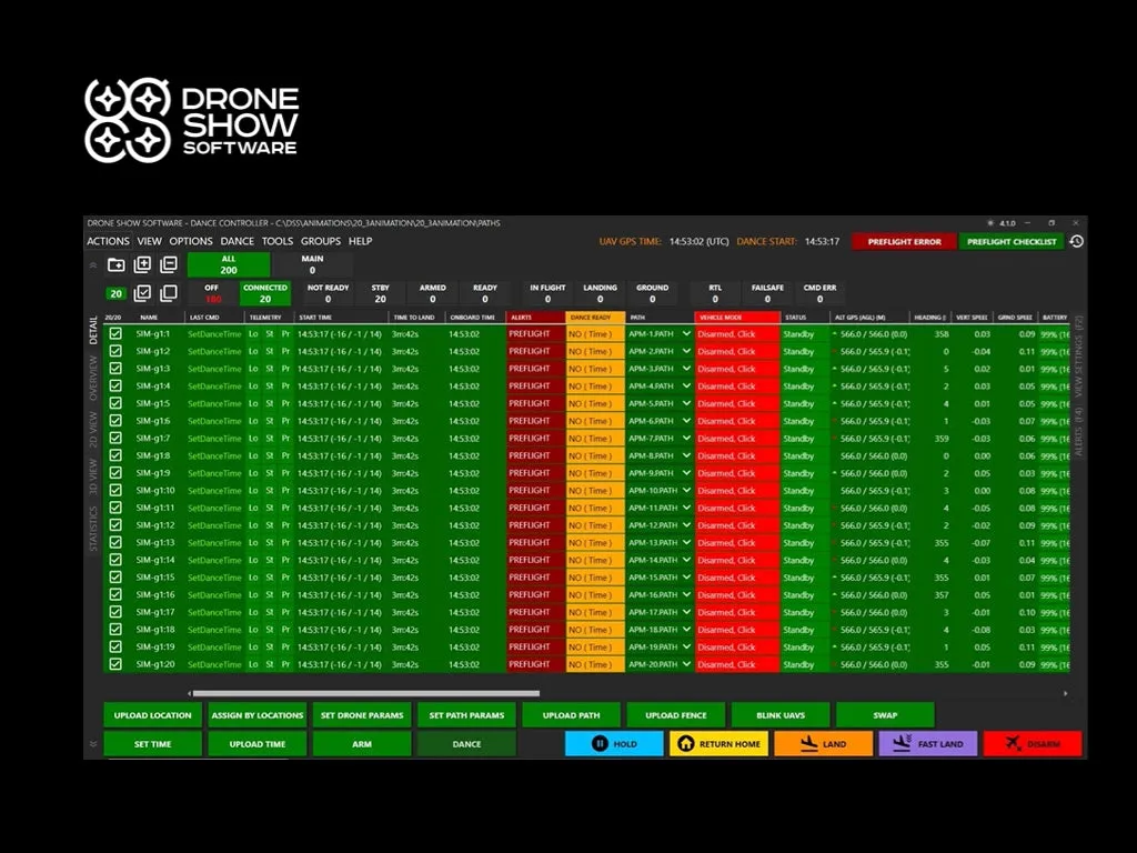 Drone Show Software package (without drones)