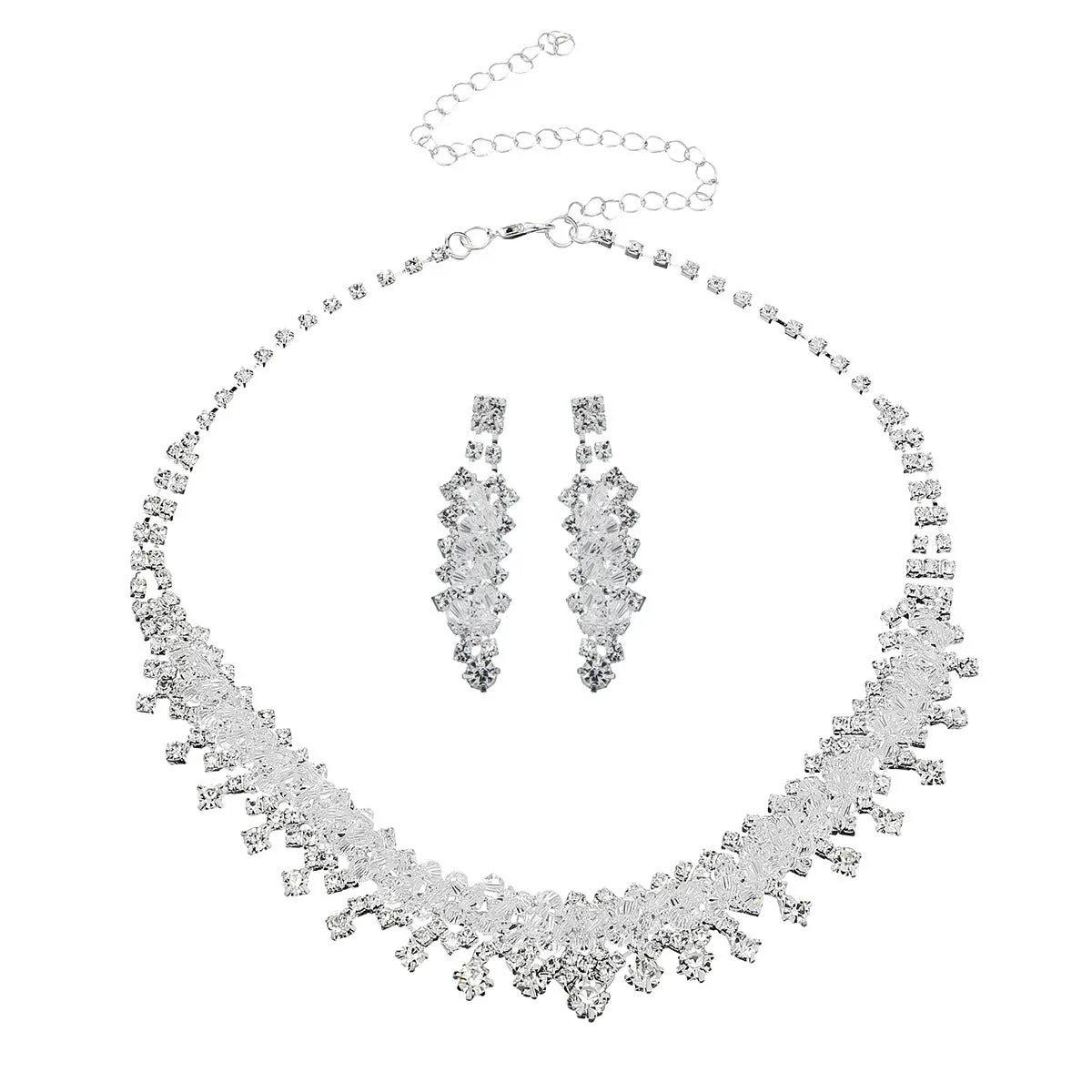 Elegant Heart-Shaped Wedding Jewelry Set