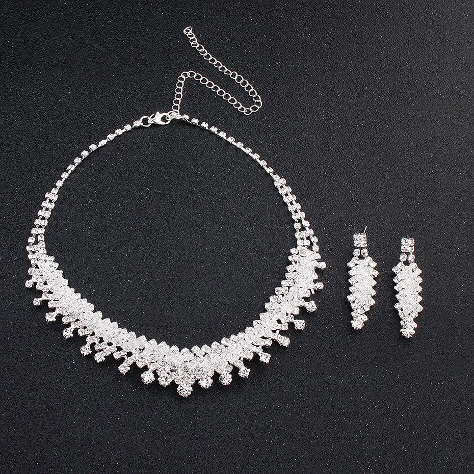 Elegant Heart-Shaped Wedding Jewelry Set