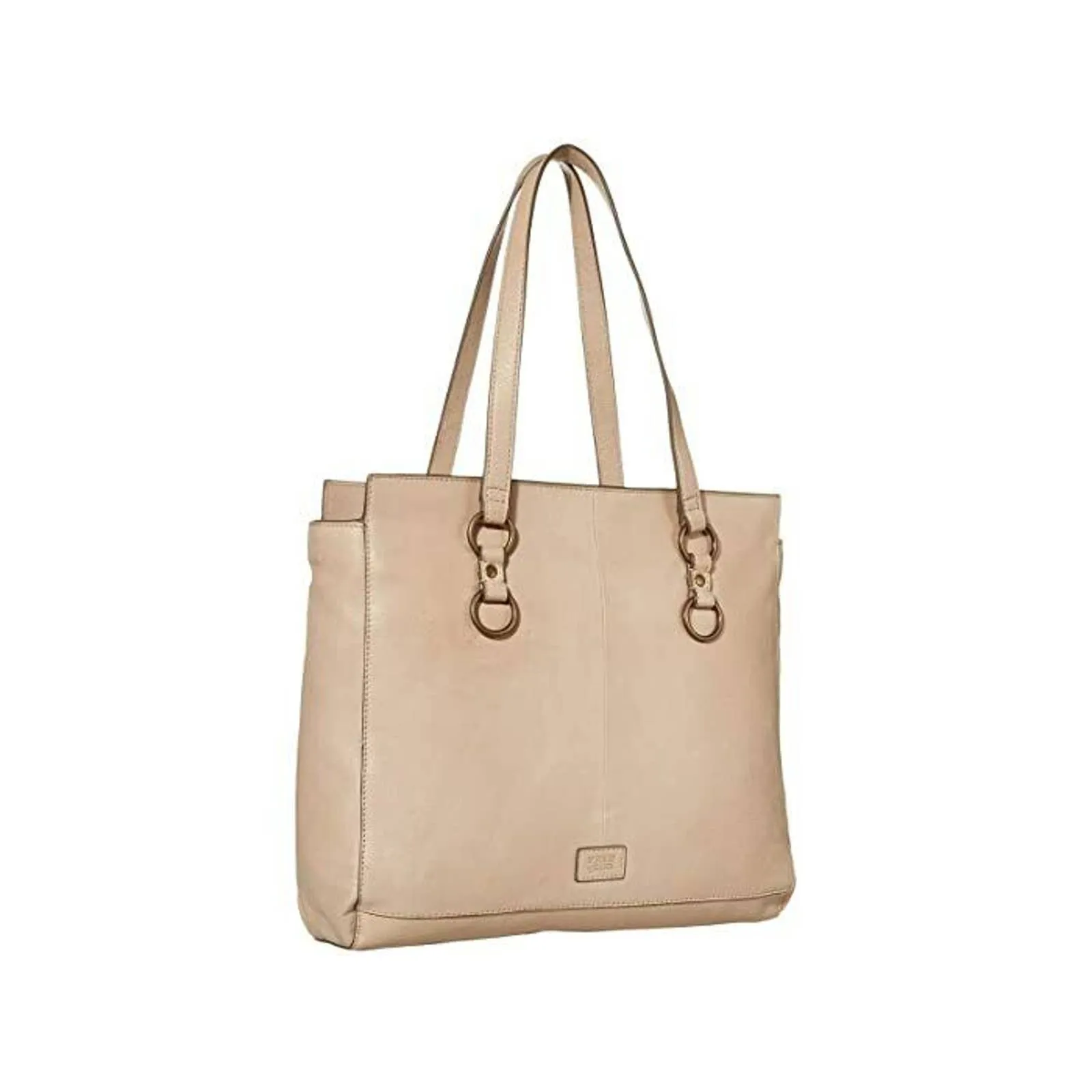 FRYE EVIE TOTE BONE LEATHER ANTIQUE BRASS HARDWARE