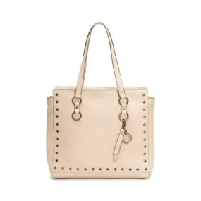 FRYE EVIE TOTE BONE LEATHER ANTIQUE BRASS HARDWARE