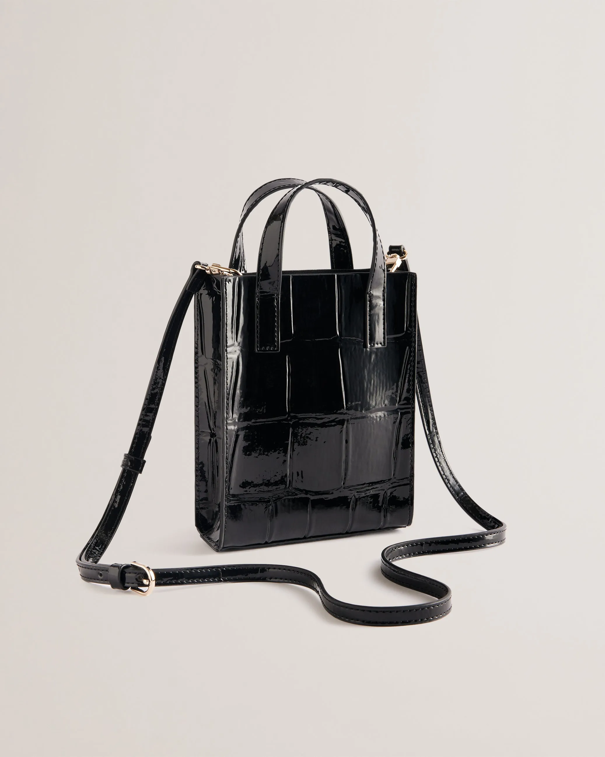 Gatocon Croc Effect Mini Icon Bag Jet-Black