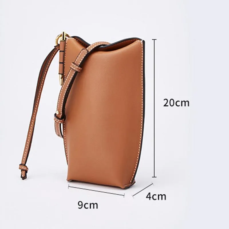 Genuine Leather Bucket Bag