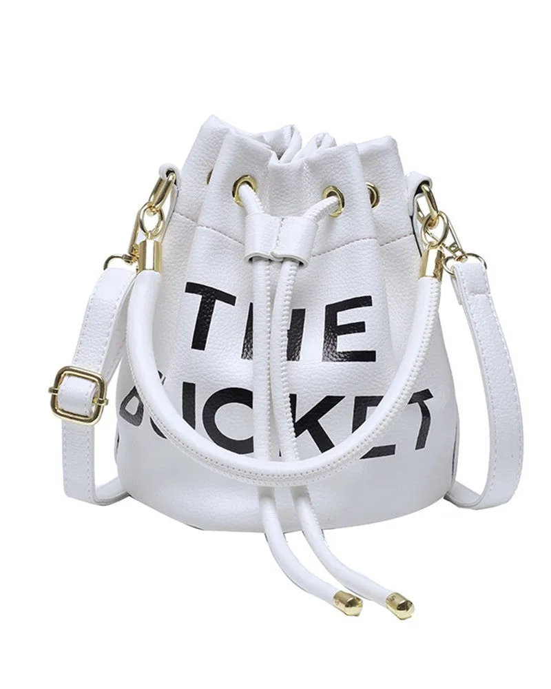 Its All In The Leather Bucket Bag