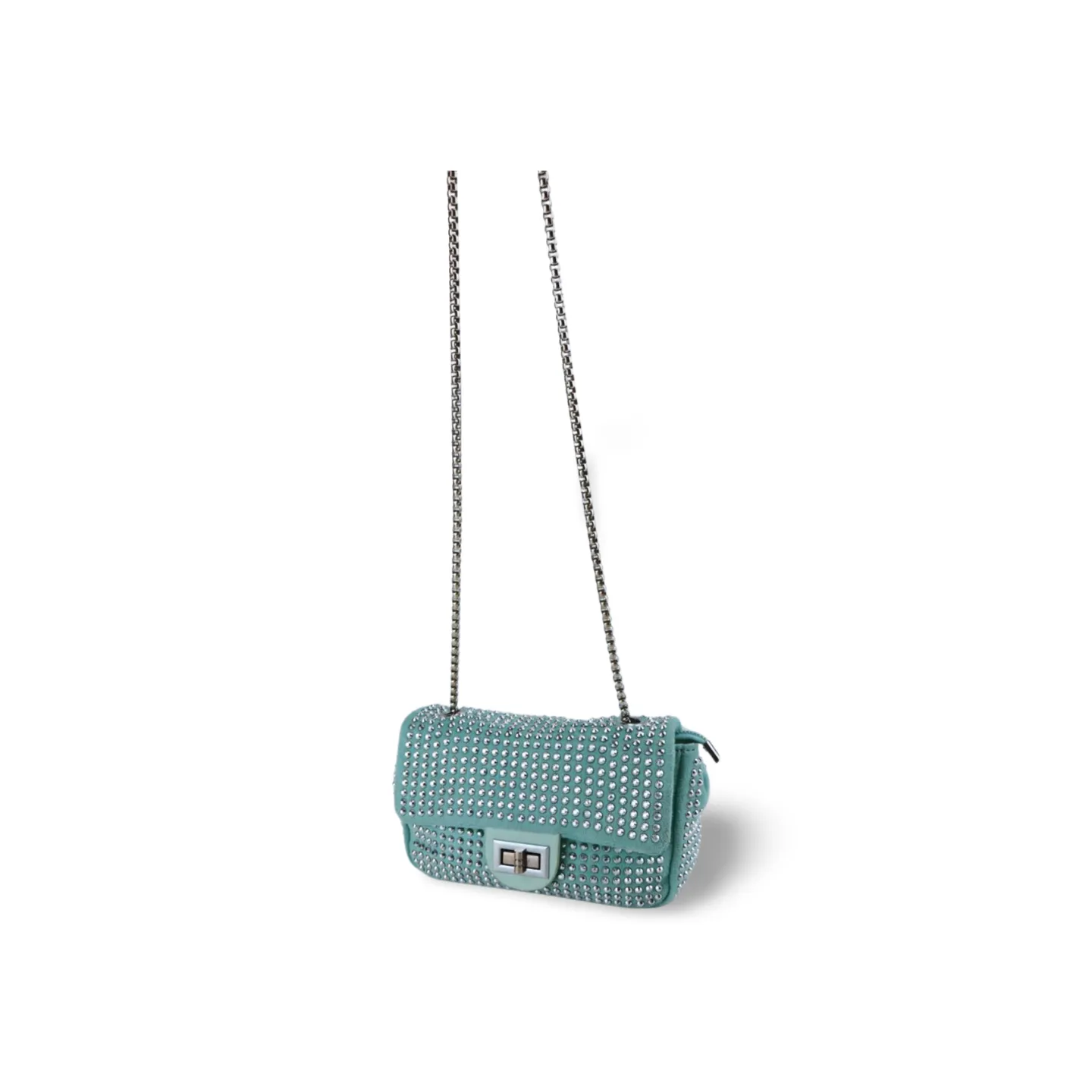 Mint Rhinestone Studded Purse For Women