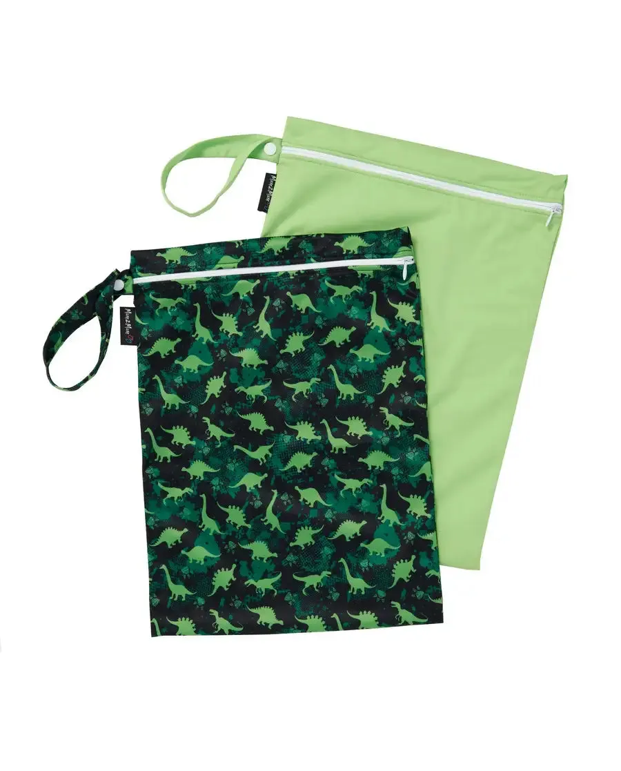 Mum2Mum Wet Bags Twin Pack - DINO / LIME